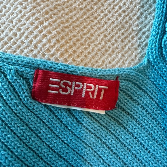Esprit Turquoise Ribbed Knit Top - Picture 3 of 3
